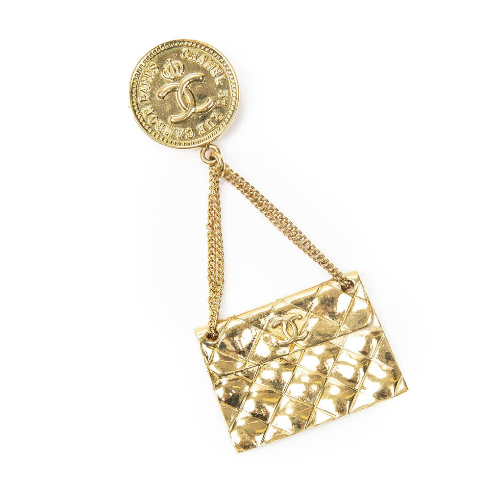 Chanel Bag Moti Fluoro Tipin Gold Plating