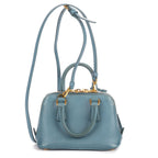 Prada Mini Promenada Blue Saffiano Luxe Leather Shoulder — view 5