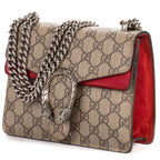 Gucci le Dionysus Chain Crossbody Beige Red Split Canvas — view 2