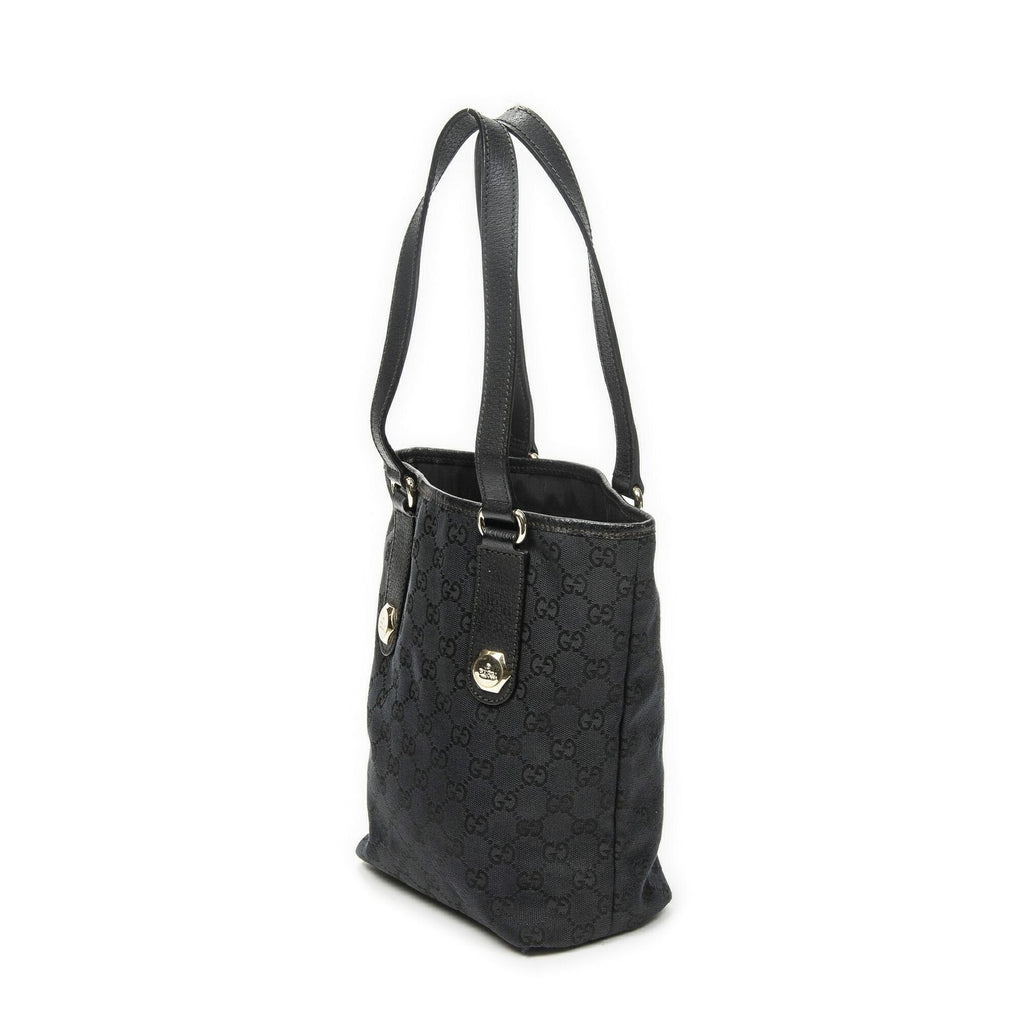 Gucci Cha Bucket Tote Black GG Canvas — view 2