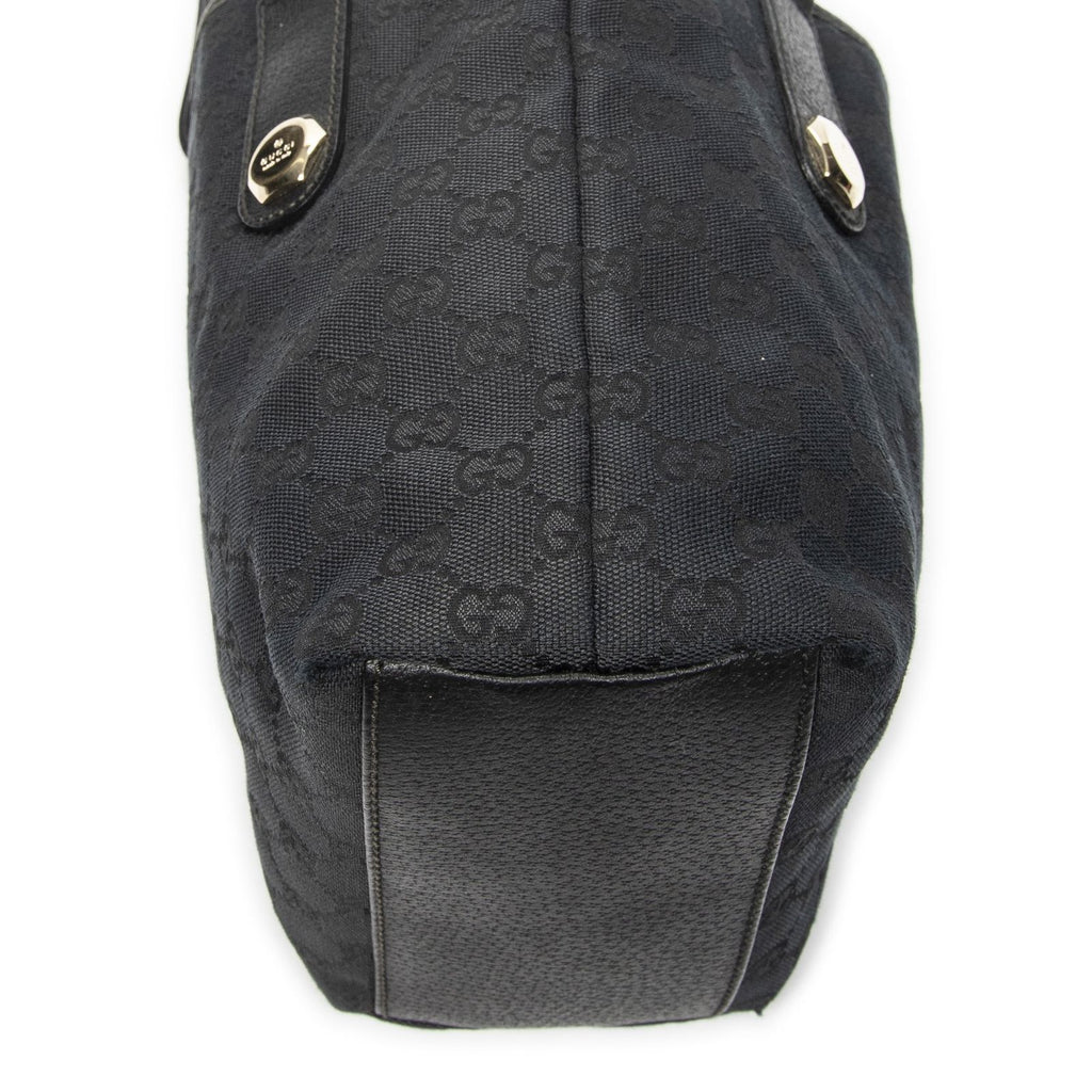Gucci Cha Bucket Tote Black GG Canvas — view 7