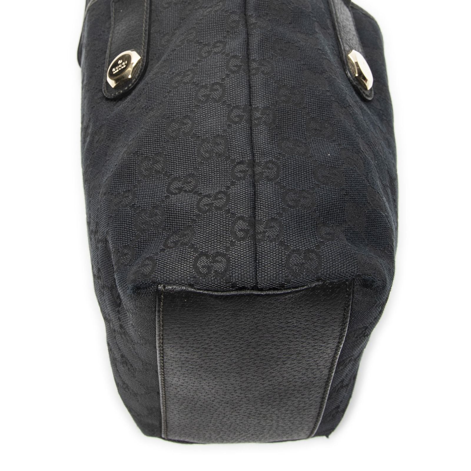 Gucci Cha Bucket Tote Black GG Canvas — view 7