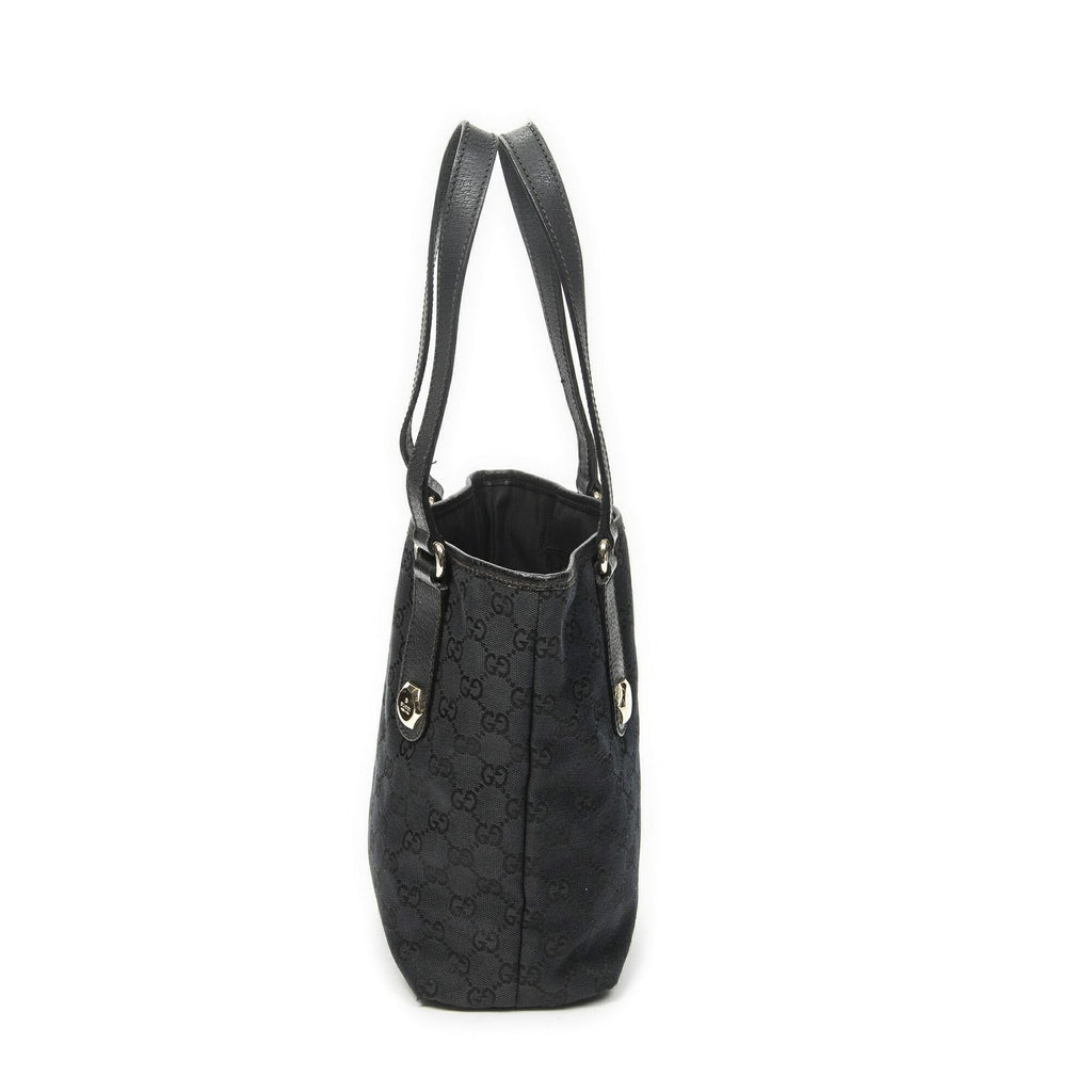 Gucci Cha Bucket Tote Black GG Canvas — view 3