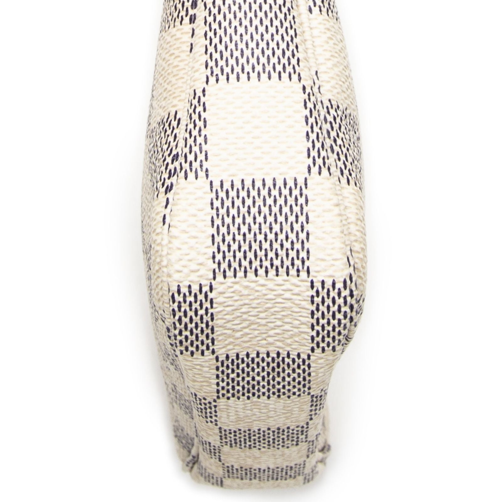 Louis Vuitton Mini Pochette Ivory Damier Azur Brooch — view 7