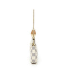 Louis Vuitton Mini Pochette Ivory Damier Azur Brooch — view 4