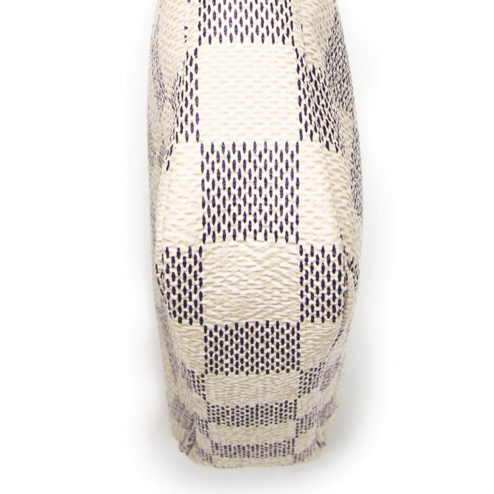 Louis Vuitton Mini Pochette Ivory Damier Azur Brooch — view 8