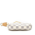 Louis Vuitton Mini Pochette Ivory Damier Azur Brooch — view 6