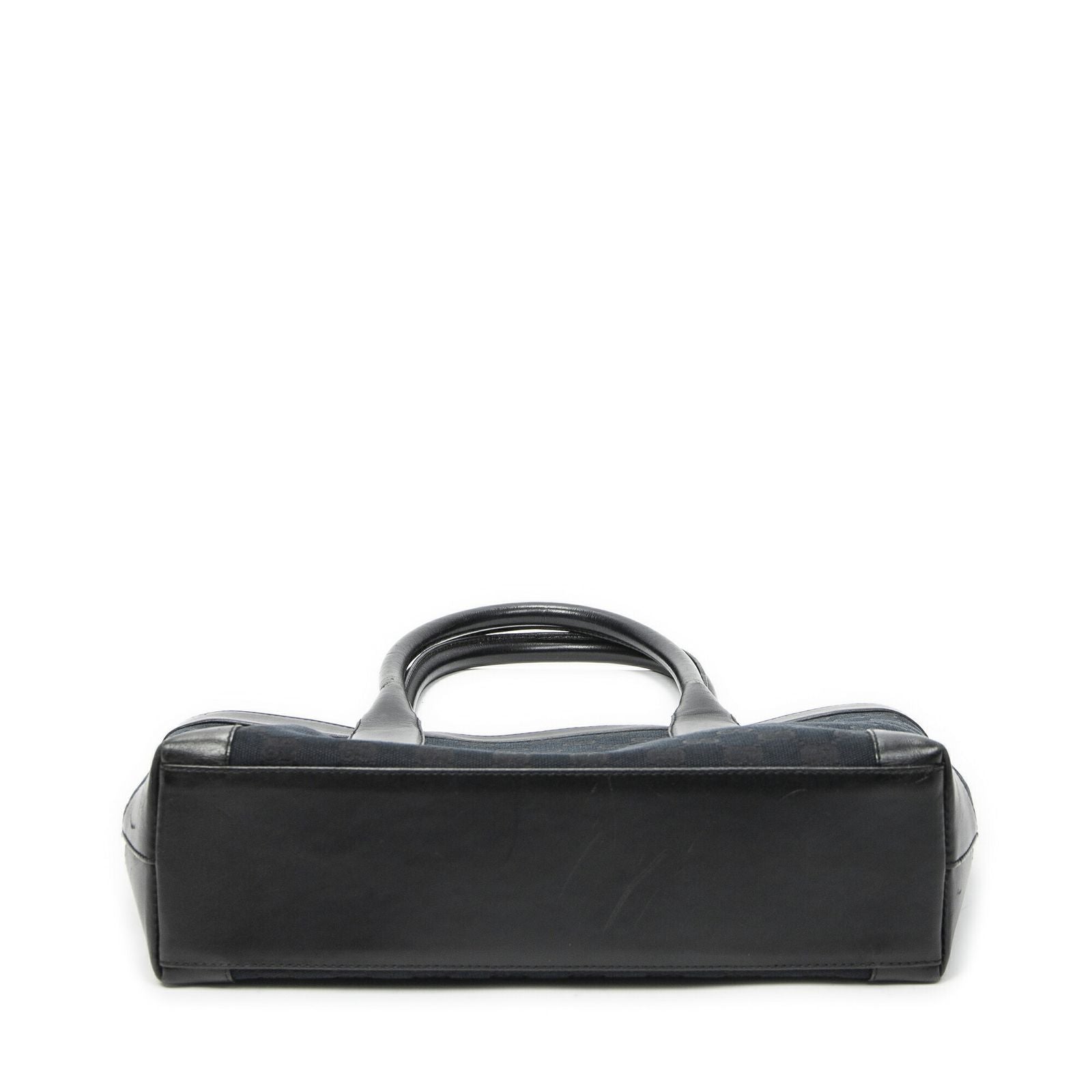 Gucci Zip Shopping Tote Black GG Canvas — view 6