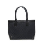 Gucci Zip Shopping Tote Black GG Canvas — view 5