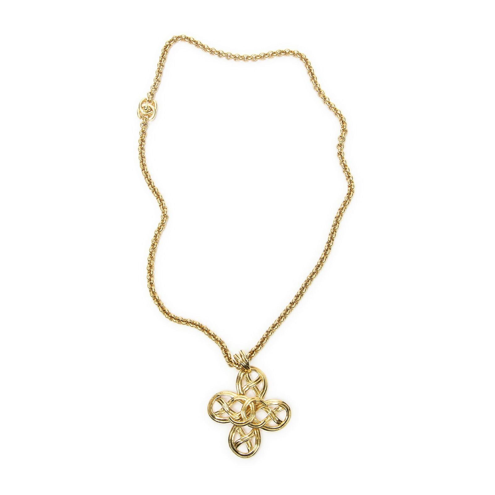 Chanel CC Logo Pendant Gold Plated