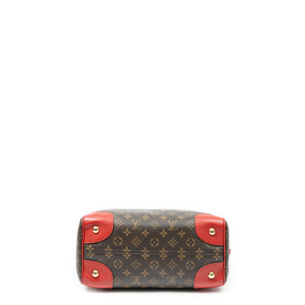 Louis Vuitton Retiro Brown Red Monogram Canvas Shoulder — view 6