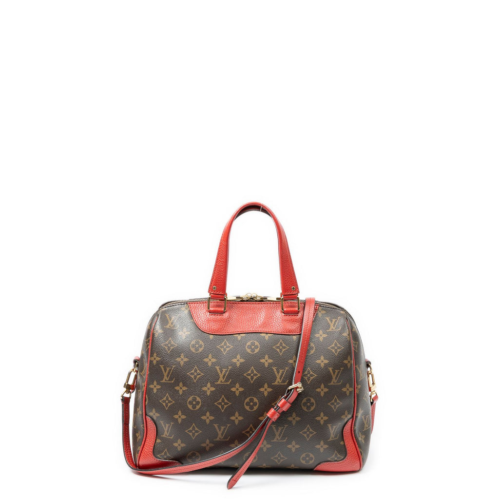 Louis Vuitton Retiro Brown Red Monogram Canvas Shoulder — view 5