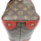 Louis Vuitton Retiro Brown Red Monogram Canvas Shoulder — view 7