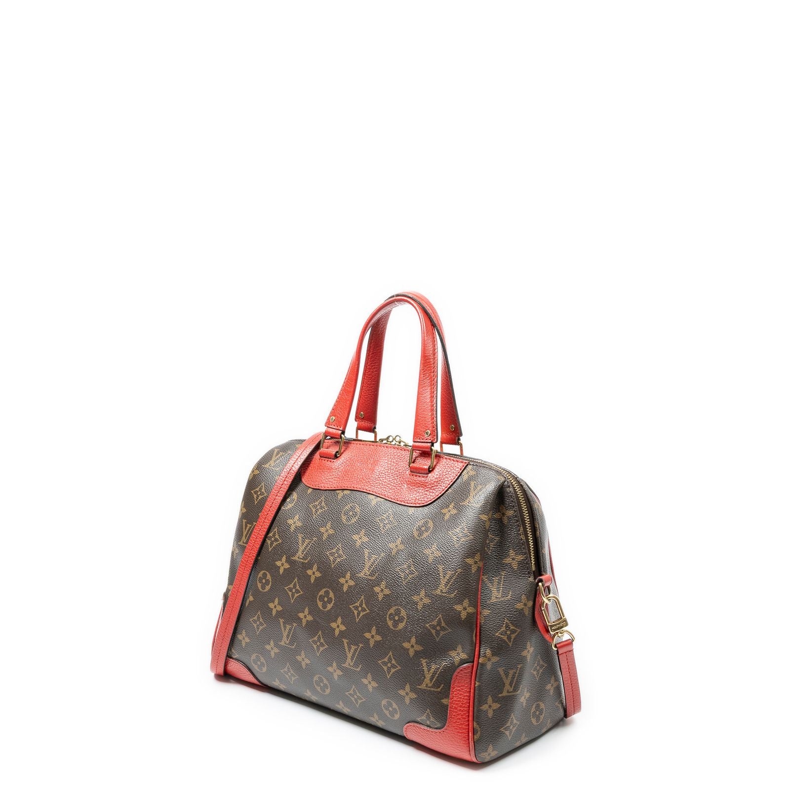 Louis Vuitton Retiro Brown Red Monogram Canvas Shoulder — view 2