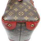 Louis Vuitton Retiro Brown Red Monogram Canvas Shoulder — view 8
