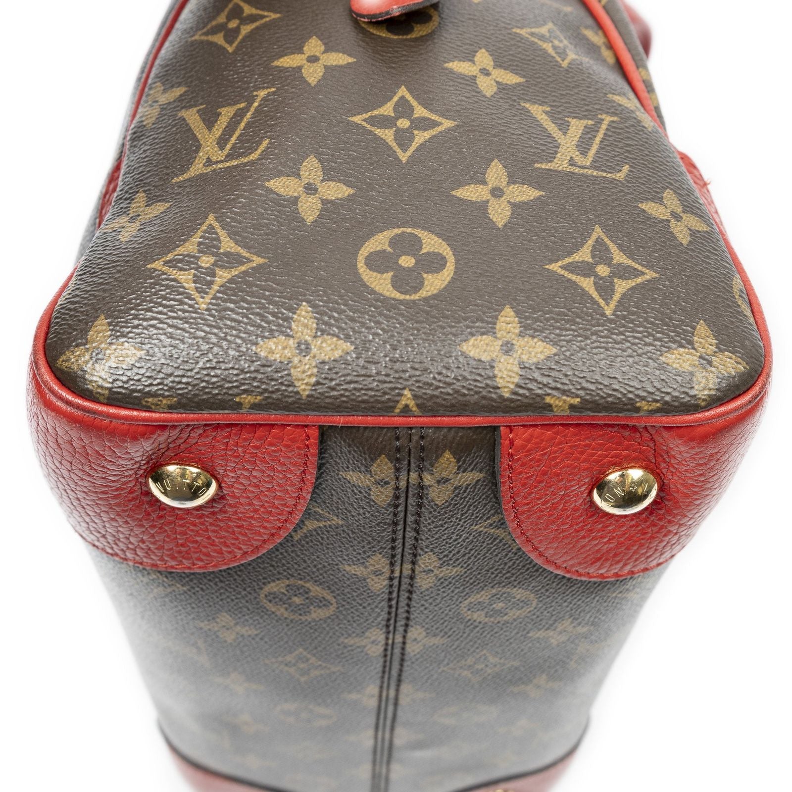 Louis Vuitton Retiro Brown Red Monogram Canvas Shoulder — view 8