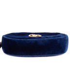 Gucci Marmont Belt Bag Navy Chevron Velvet Canvasa — view 6
