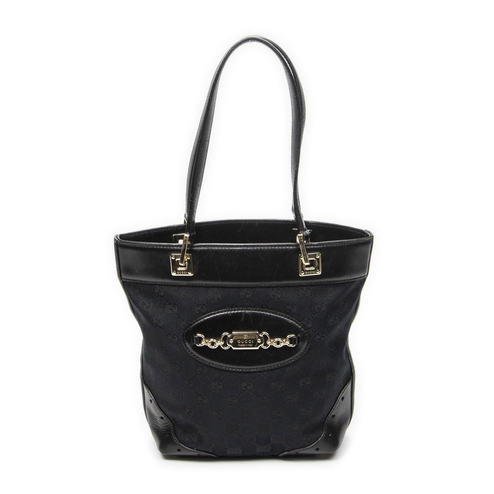 Gucci Lupanci Tote Black GG Canvas