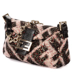 Fendi Mum Phone Black Pink Sequin Canvasa Shoulder — view 2