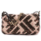 Fendi Mum Phone Black Pink Sequin Canvasa Shoulder — view 5