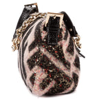 Fendi Mum Phone Black Pink Sequin Canvasa Shoulder — view 4