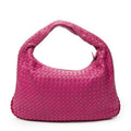 Bottega Veneta Bo Fuchsia Pink Intrecha to Leather Shoulder