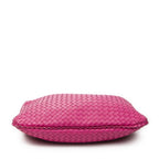 Bottega Veneta Bo Fuchsia Pink Intrecha to Leather Shoulder — view 6