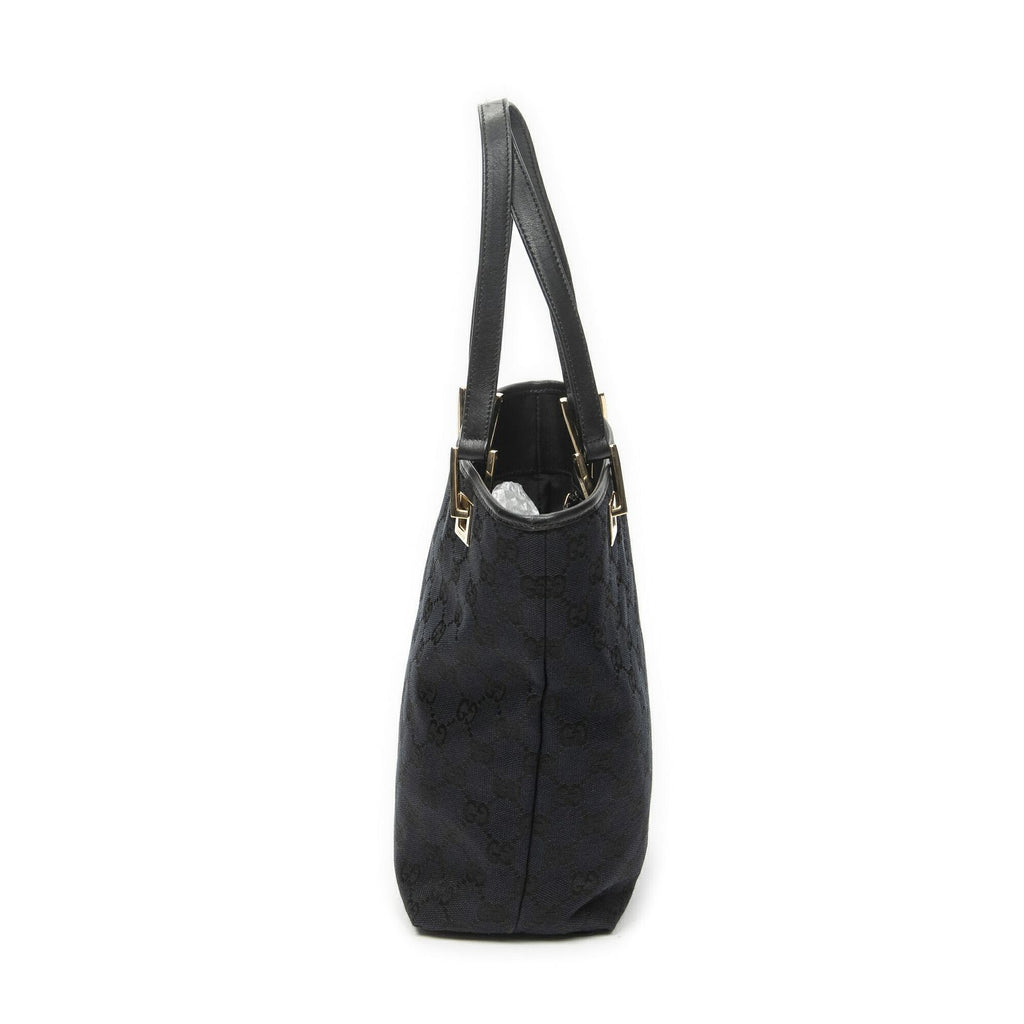 Gucci Small Bucket Tote Black GG Canvas — view 3