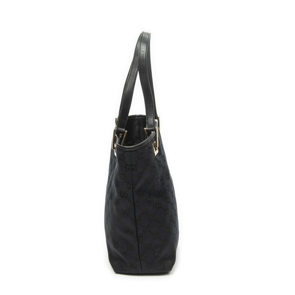 Gucci Small Bucket Tote Black GG Canvas — view 4