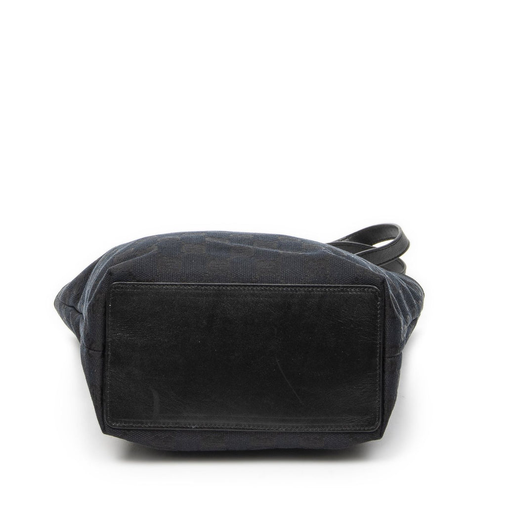 Gucci Small Bucket Tote Black GG Canvas — view 6