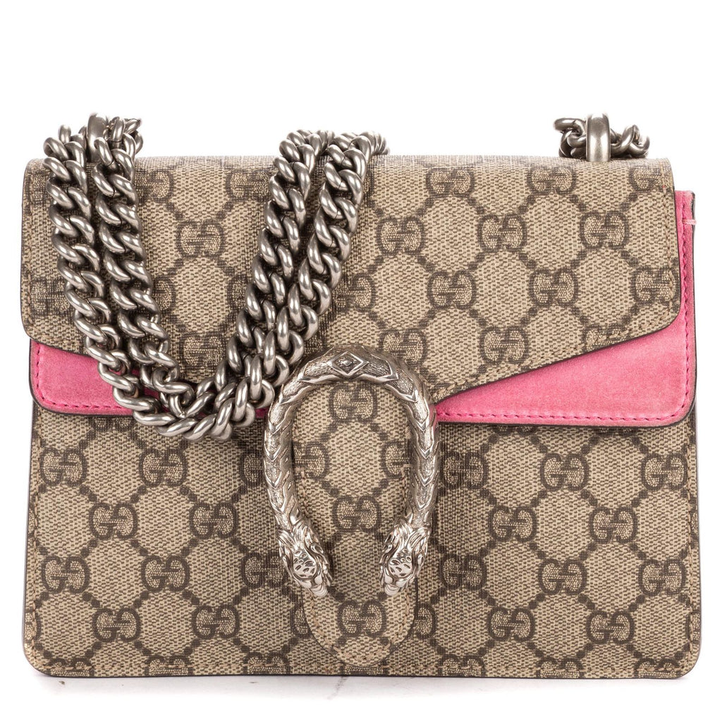 Gucci Mini Dionysus Beige Pink Split-m Canvas Shoulder