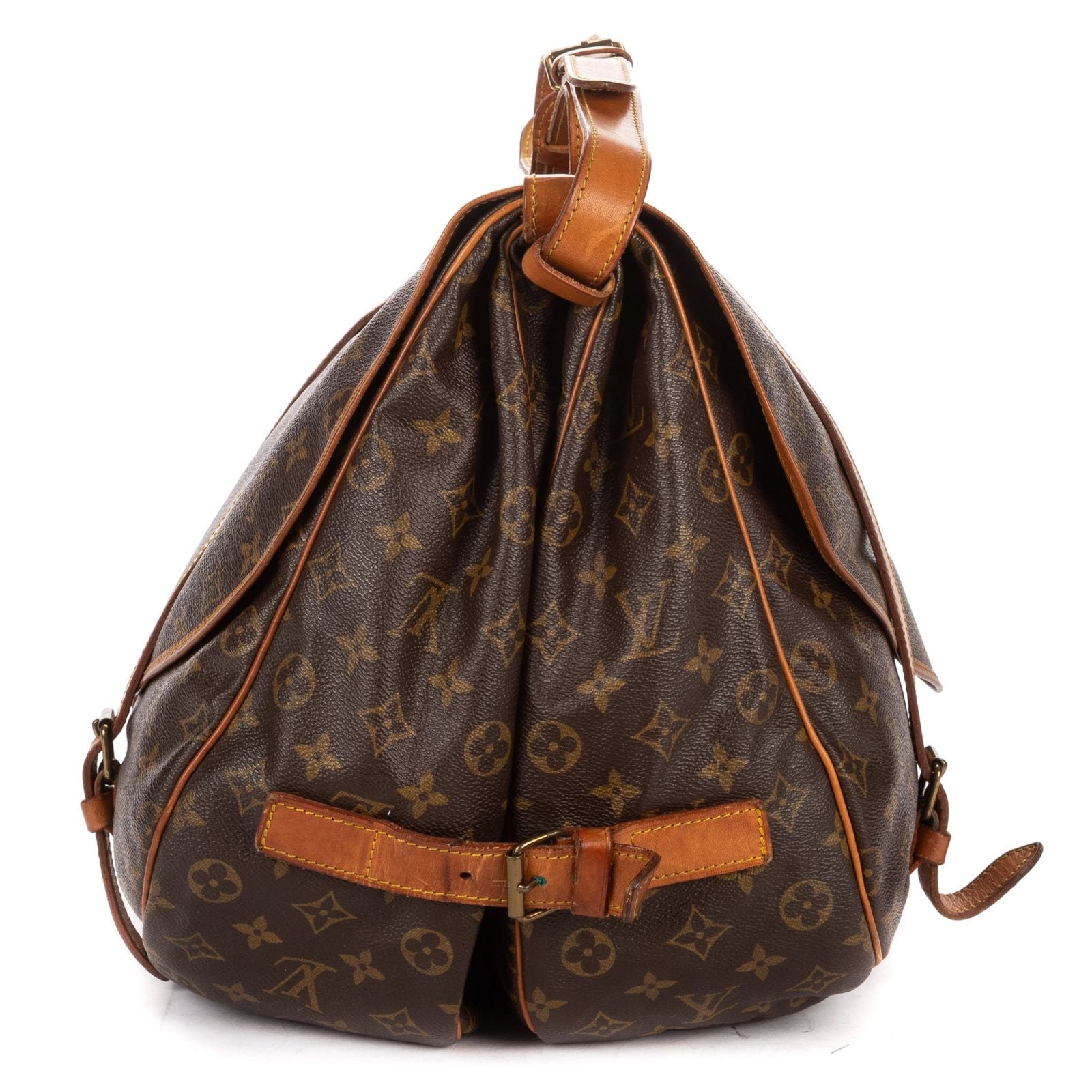 Louis Vuitton Double Strap Saumur Brown Monogram Canvas — view 4