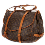 Louis Vuitton Double Strap Saumur Brown Monogram Canvas — view 2