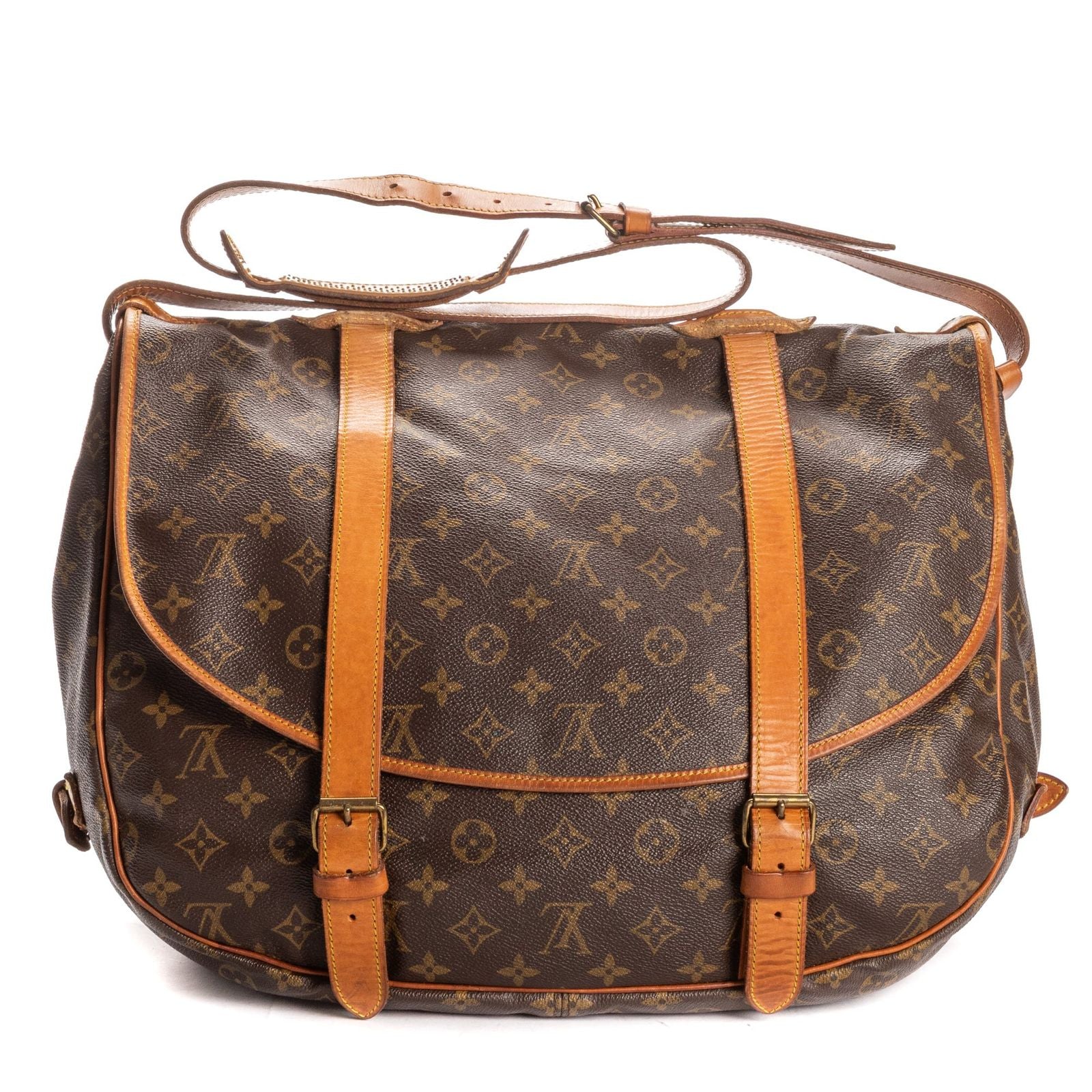 Louis Vuitton Double Strap Saumur Brown Monogram Canvas — view 5