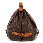 Louis Vuitton Double Strap Saumur Brown Monogram Canvas — view 3