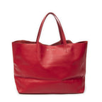 Celine Horizontal Cabas Red Calfskin Leather Tote