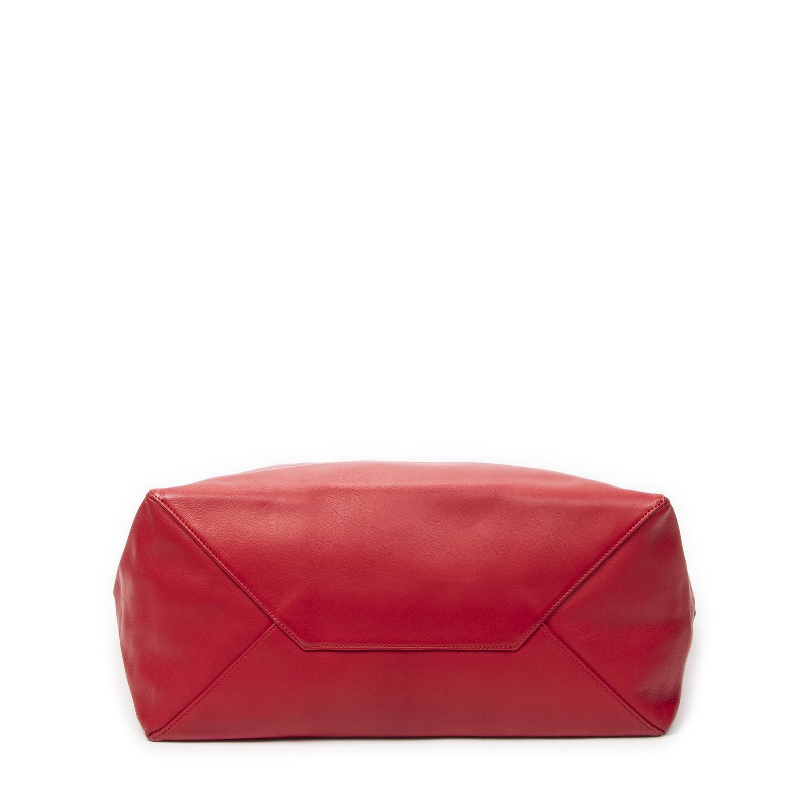 Celine Horizontal Cabas Red Calfskin Leather Tote — view 6