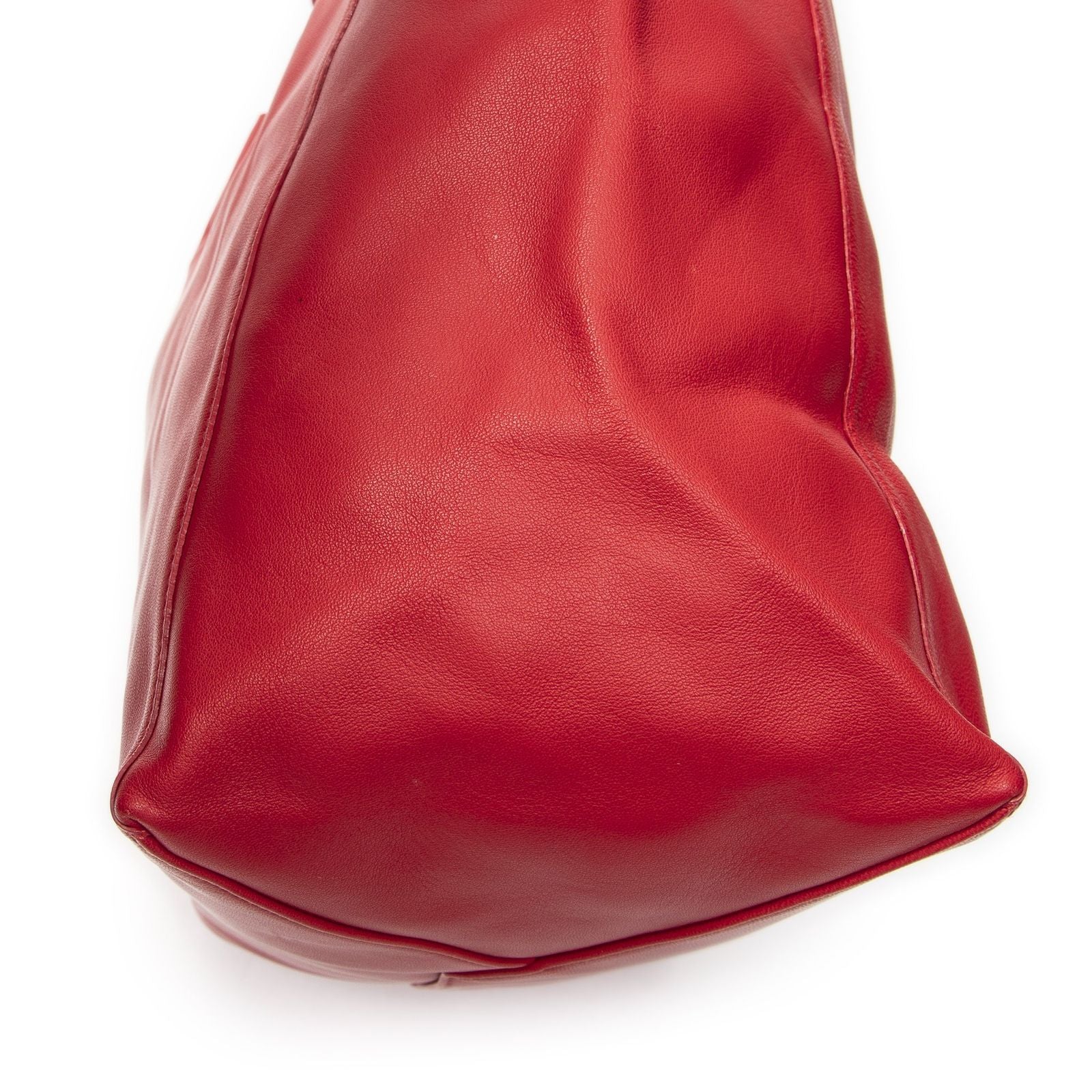 Celine Horizontal Cabas Red Calfskin Leather Tote — view 7