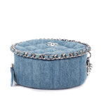 Chanel Mini Round Clutch Blue Denim Quilted — view 6