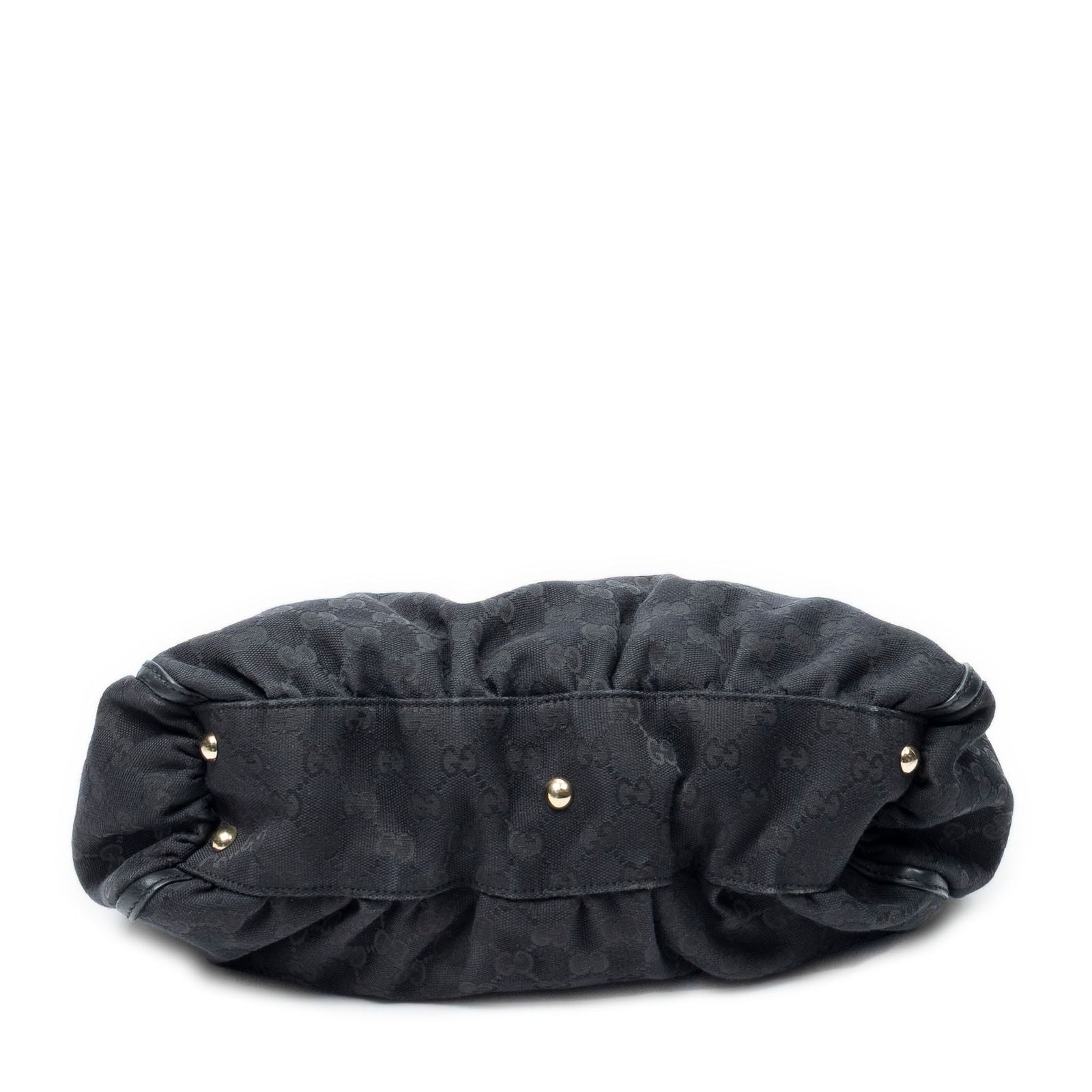 Gucci Abbey D-ring Zip Tote Black GG Canvas — view 6