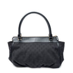 Gucci Abbey D-ring Zip Tote Black GG Canvas — view 5