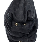 Gucci Abbey D-ring Zip Tote Black GG Canvas — view 7