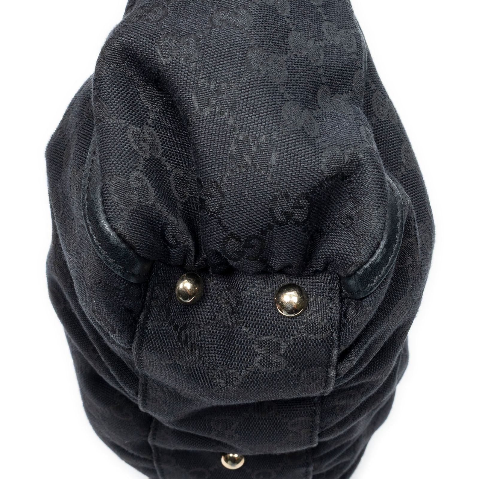Gucci Abbey D-ring Zip Tote Black GG Canvas — view 8