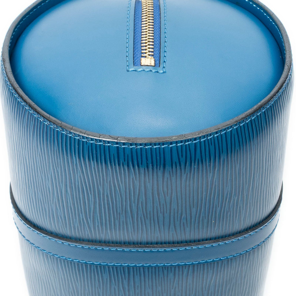 Louis Vuitton Soufflo Blue Epi Handbag — view 7