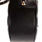 Chanel Mini Lucky Charms Round Clutch Black Quilted Lambskin Leather — view 8