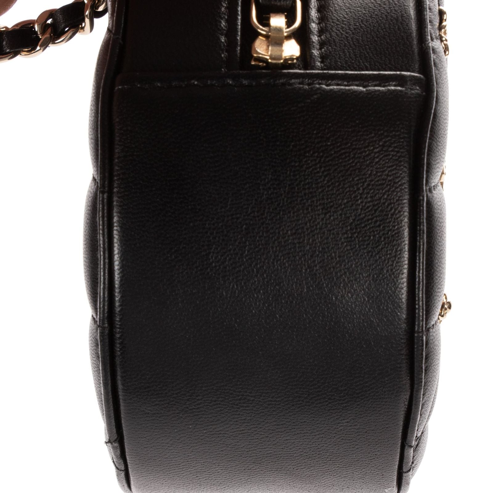 Chanel Mini Lucky Charms Round Clutch Black Quilted Lambskin Leather — view 8