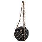 Chanel Mini Lucky Charms Round Clutch Black Quilted Lambskin Leather