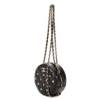 Chanel Mini Lucky Charms Round Clutch Black Quilted Lambskin Leather — view 2