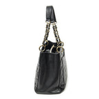 Chanel Grand Shopping Tote GST Black Quilted Caviar Leather — view 3