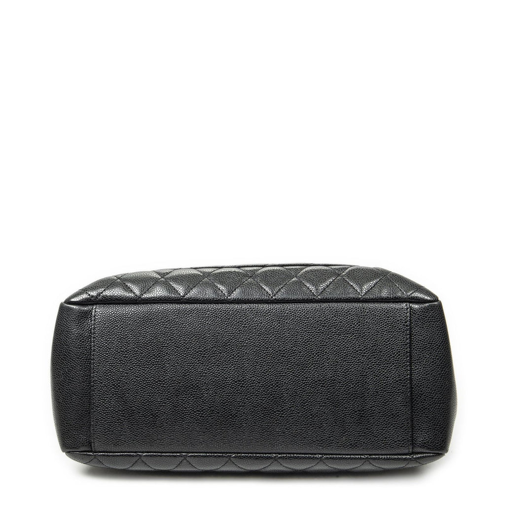 Chanel Grand Shopping Tote GST Black Quilted Caviar Leather — view 6